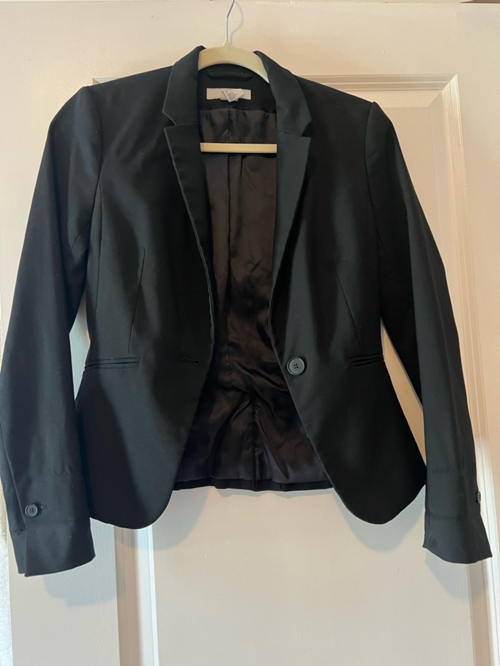 H&M Black Single-Button Tailored Women's Blazer